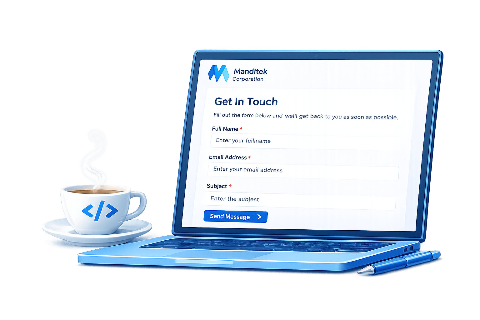 Manditek contact illustration